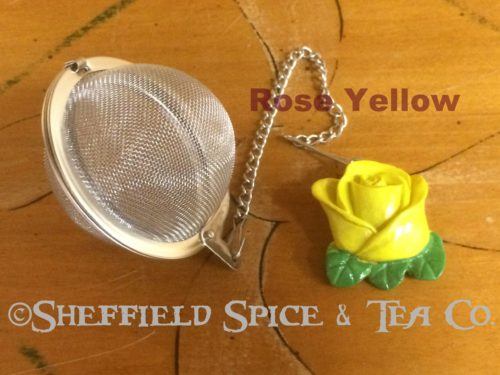 rose yellow 2 Inch Flowers Mesh Ball Tea Infusers