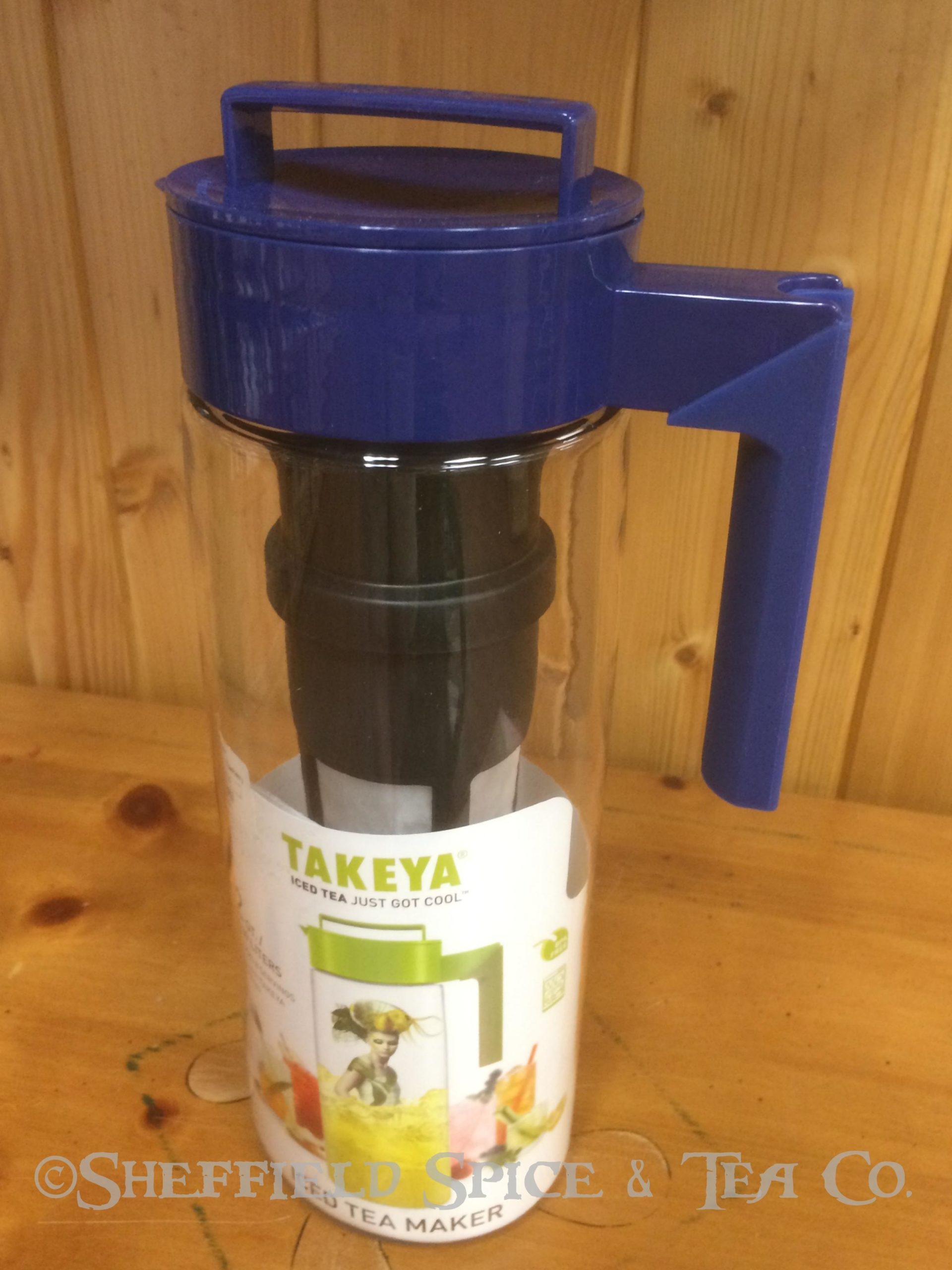 Takeya 2-Quart Tritan Flash Chill Iced Tea Maker with Mesh Tea Infuser Black