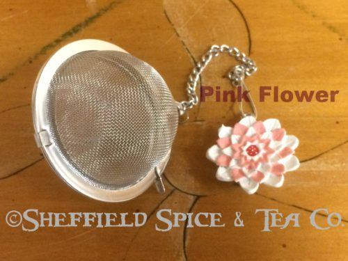 flower pink 2 Inch Flowers Mesh Ball Tea Infusers