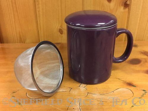onmiware teaz cafe infuser mug aubergine