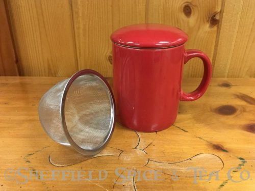 onmiware teaz cafe infuser mug red