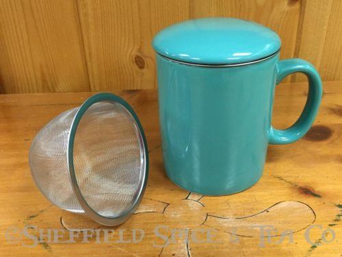 onmiware teaz cafe infuser mug teal