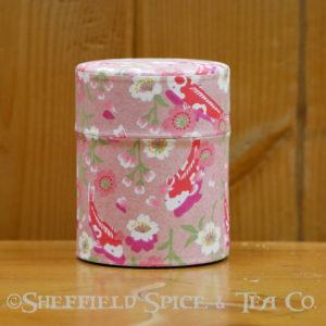 3 1/4" paper tea canister pink