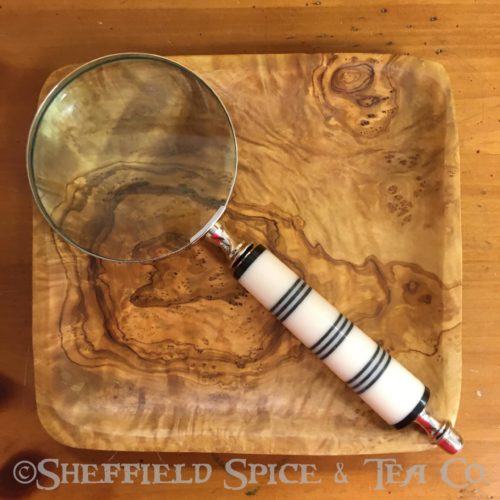 magnifying glass brown horn spiral