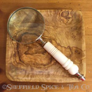 magnifying glass carved bone spiral