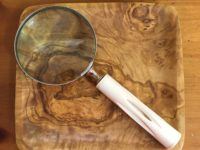 magnifying glass white carved bone