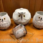 white owl 2 cup tea set
