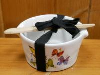 appetizer bowl with spoon butterflies