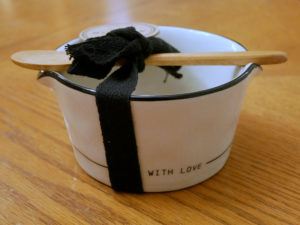 appetizer bowl with spoon with love