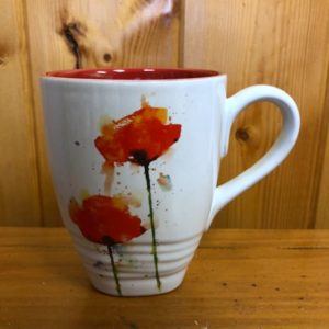 dc ceramic tea mug poppy