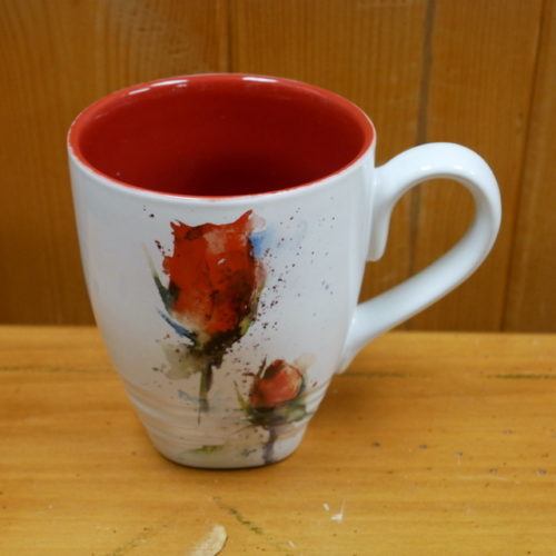 dc ceramic tea mug rose