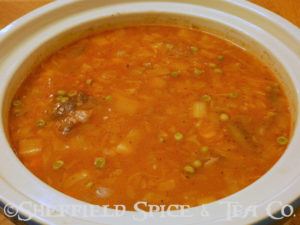 slow cooker vegetable beef soup crock