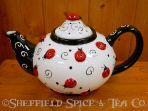 ladybug ceramic teapot
