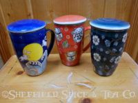 ceramic tea mug with infuser set