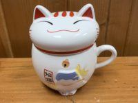 lucky cat with lid blue cat