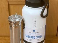chicago steel insulated tea infuser bottles white 32
